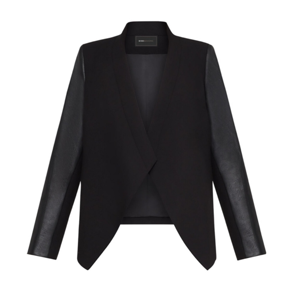 BCBGMAXAZRIA Contrast Open Blazer